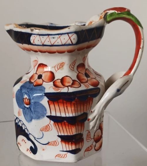 antique georgian gaudy welsh bethesda pattern fenton jug