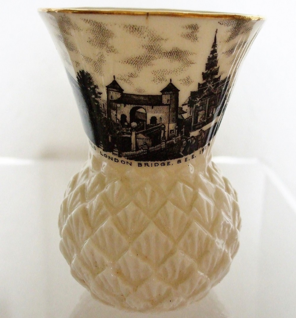 antique wh goss thistle vase commemorative british empire exhibition wembley 1924