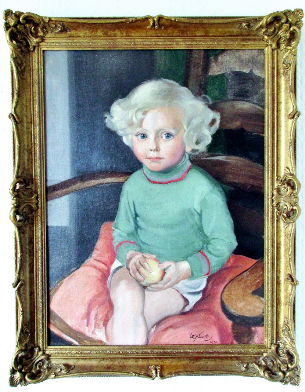 framed oil on canvas portrait of peter groome sir william oliphant hutchison prsa