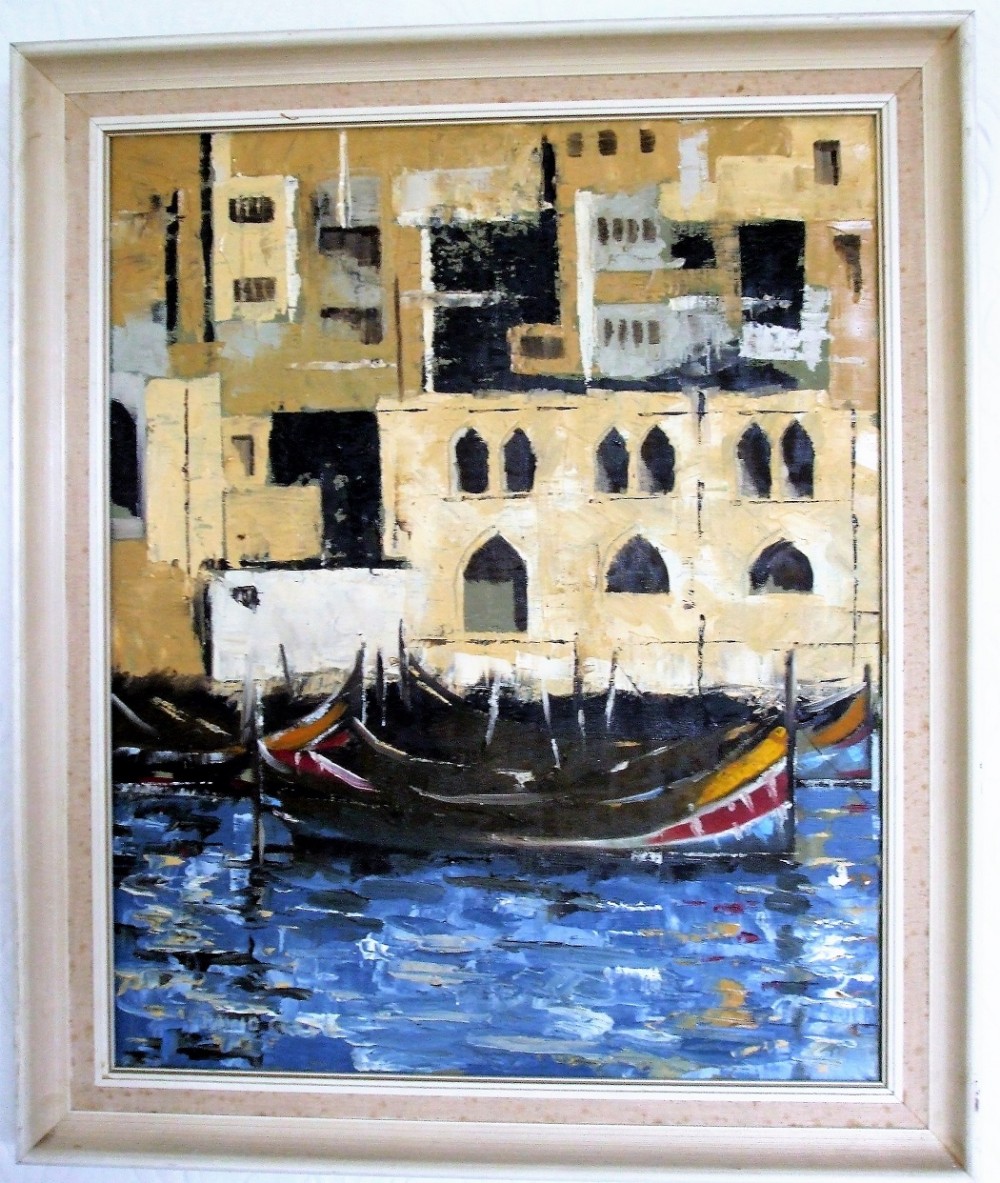 framed oil on canvas venice david green roi