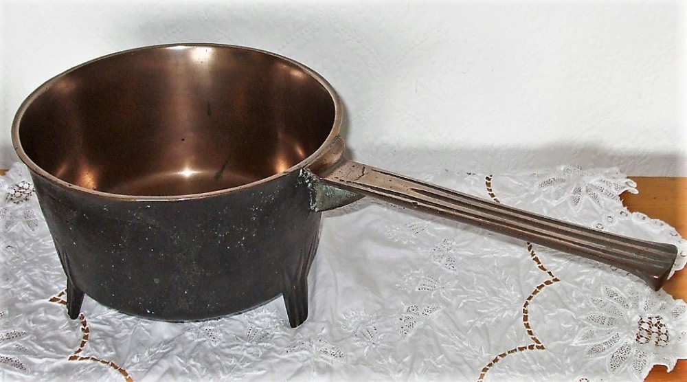 antique english georgian bronze skillet posnet