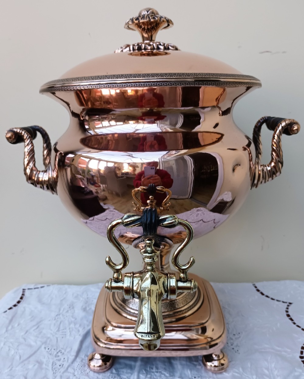 antique english georgian copper samovar