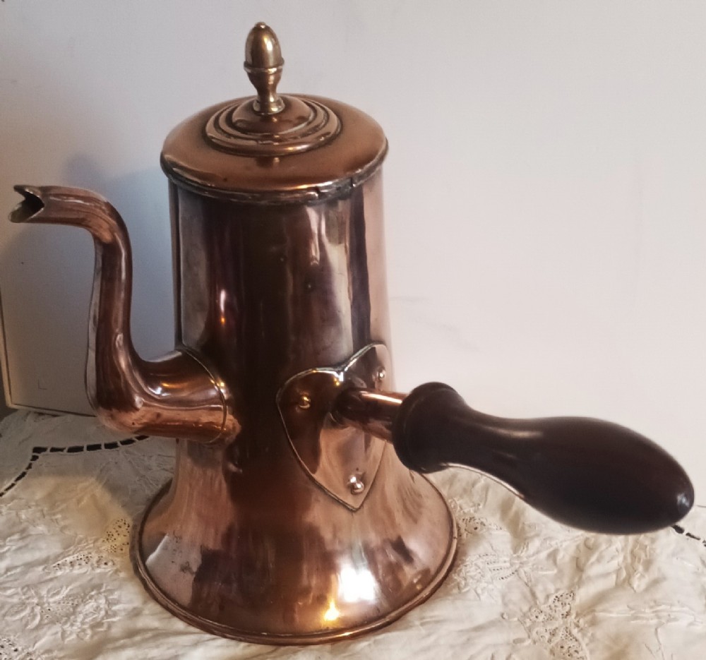 antique english georgian copper coffee pot